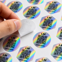 Autocollant personnalisé avec code QR holographique, autocollant de sécurité anti-contrefaçon pour l'emballage des produits, imperméable