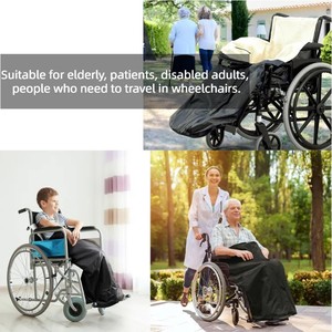 windproof warm wheelchair <strong>blanket</strong> <strong>fleece</strong> <strong>lined</strong> waterproof wheelchair cover cosy double layer wheelchair <strong>blanket</strong> - Product Image 6