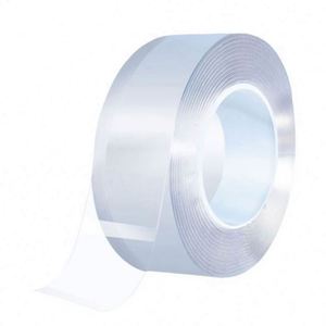 High Viscosity <b>Plastic</b> Nano Acrylic Adjustable Double-Sided Transparent for <b>Tape</b> Seamless Hook Adhesive Water Household - Product Image 1