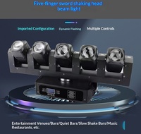 Lumière de scène à faisceau mobile professionnelle à 5 têtes avec contrôle DMX, éclairage de scène multi-faisceaux pour les tournées de concerts et la location