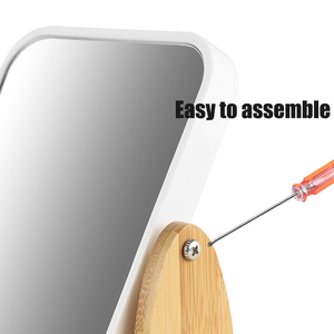 Vanity trang điểm gương với tre tự nhiên đứng 8 inch 1X/3x phóng đại hai mặt <span class=keywords><strong>Magnifying</strong></span> Gương phòng tắm make up gương - Product Image 3