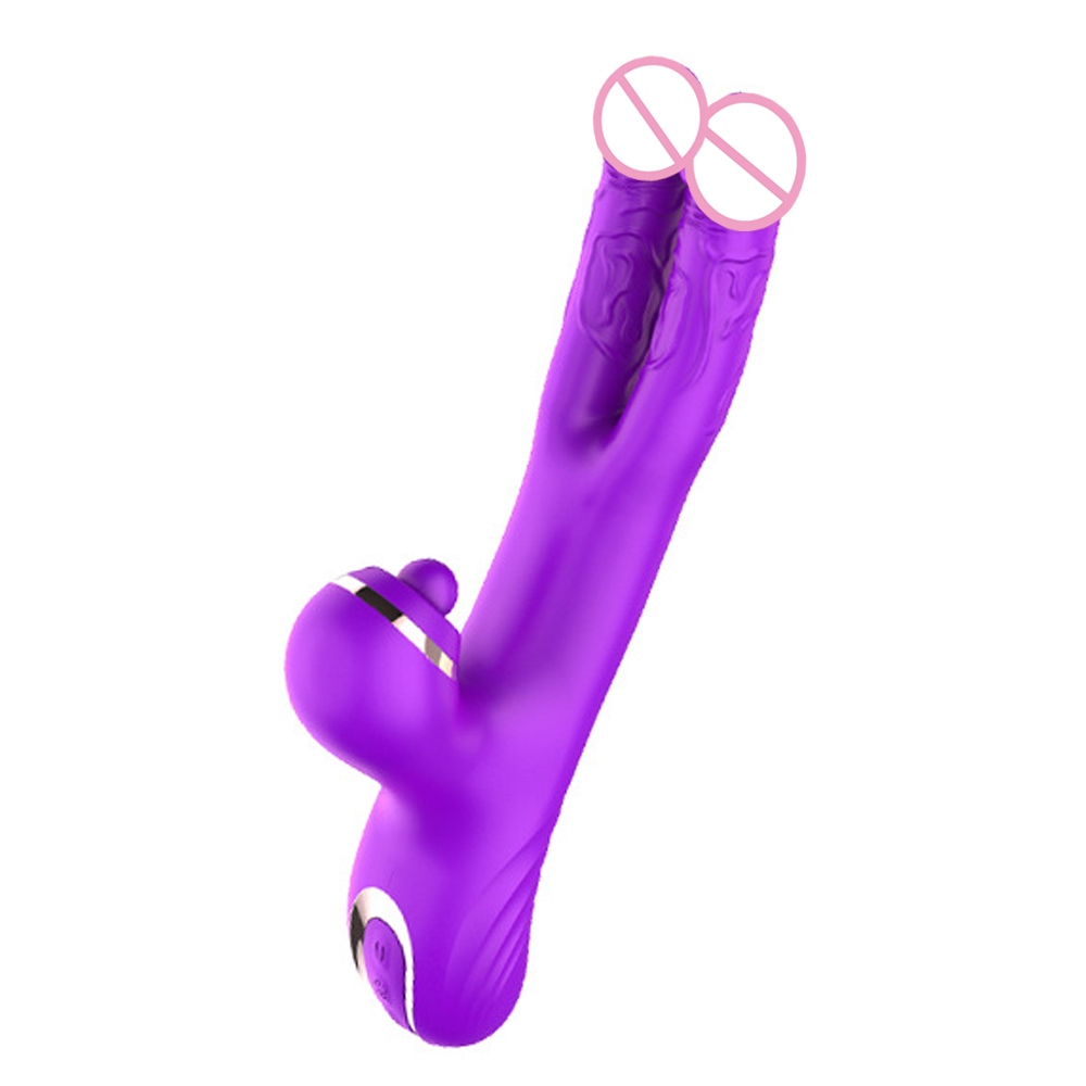 double feature sex toy Vibrating Penis Cock Ring Dual Clit Stimulator Couple Sex Toys For Men  Enhancer