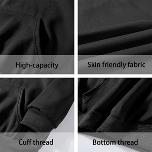 Wholesale Oversized Pullover <b>Crop</b> <b>Top</b> Streetwear Blank Hoodie, Custom Heavy Weight Full Zip up Hoodie - Product Image 2