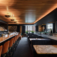 Ensemble de meubles de restaurant occidental rétro classique, canapé, chaise et table pour restaurant occidental