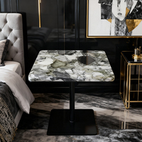 Table carrée en marbre de luxe, mobilier d'hôtel, mobilier moderne, table d'appoint pour salon, salle à manger