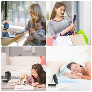 2000mAh Mini Rechargeable USB HandFan Battery Operated Air Water <strong>Cooling</strong> 6 Blade Plastic Rotary Fan <strong>Mist</strong> <strong>Spray</strong> for Table Camping - Product Image 4