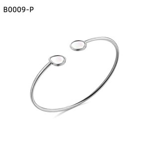 Amy Amy Faux Pearl <b>Cuff</b> <b>Bracelet</b> <b>Silver</b> Plated Minimalist Design For Women Everyday Wear - Product Image 1