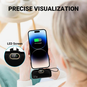 2 in 1 Mini LED Display Powerbank 5000MAh Power Bank Station Mini Small Portable Power Bank for Phone Charge <b>Type</b> <b>c</b> <b>Charger</b> - Product Image 5