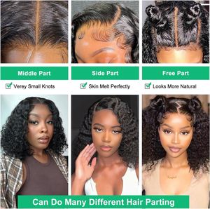 Vente en gros 8-16 pouces 10A Brésilien Vague d'Eau Bob 13*4 Frontal <span class=keywords><strong>Cheveux</strong></span> Humains Lace Perruque <span class=keywords><strong>Cheveux</strong></span> <span class=keywords><strong>Courts</strong></span> Charismatique Jeune Coiffures Bouclées - Product Image 4