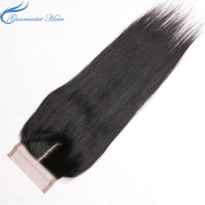 ผมแท้ 100% ยี่ห้อ Guranteehair ไม่พันกัน ขายส่ง ฐานไหม 4x4  พร้อมเชือกผูกปิดผม  สำหรับผมหลากหลายแบบ - Product Image 2