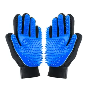 New design hot sale massage five finger cleaning brush pet grooming brush silicone pet hair removal glove