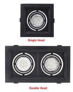 Anillos embellecedores <span class=keywords><strong>de</strong></span> techo Led empotrados cuadrados MR16, soporte <span class=keywords><strong>de</strong></span> bombilla halógena, accesorio <span class=keywords><strong>de</strong></span> luz, GU10 - Product Image 5