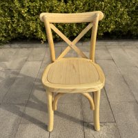 Chaise d'enfants de fête arrière de croix en bois d'hôtel durable de restauration de Style de ferme classique pour des événements de banquet