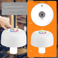 Coffrets cadeaux d'affaires : Lampe de table LED rechargeable à intensité variable avec bouchon de bouteille en PVC portable pour vin, idéale pour fêtes, restaurants, bars, cafés