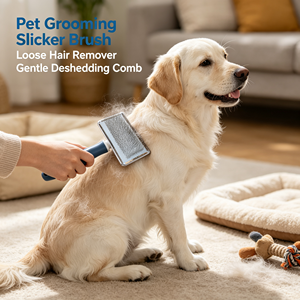 Cepillo de Acero Inoxidable para Mascotas, Peine para Perros y Gatos, Mango Ligero, Cepillo para Eliminar el Pelo Suelto para Animales Pequeños - Product Image 2