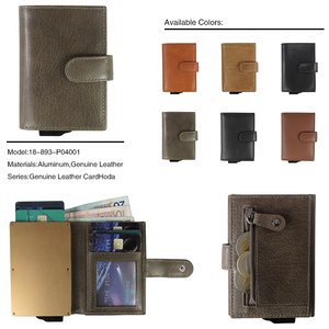 Cartera unisex corta personalizada de 7 pulgadas con cierre abierto, función antirrobo RFID, tarjetero de aluminio, accesorio de PU a la moda, forro de nailon - Product Image 5