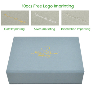 <strong>Customized</strong> Elegant Linen Photo Album <strong>Box</strong> with Magnetic Closure, Wedding Memory <strong>Storage</strong> Case - Product Image 4