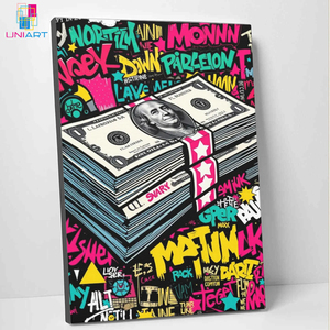 Uniart hiện đại tiền đô la vải sơn in tường nghệ thuật đường phố hình ảnh sống trang trí không có khung cho phòng khách trang trí nội thất - Product Image 6