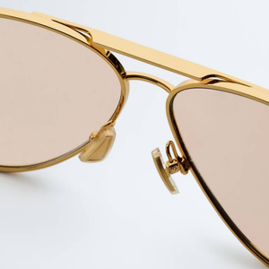 Bottega BV Classic Double Bridge Pilot Sunglasses Metal Frame UV Protection Fashion Eyewear for Men Women Veneta - Product Image 4