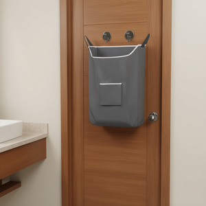 Cesto para Ropa Sucia Colgante de The Fine Living Company, Gris, 33x15x85cm, Gran Capacidad, Bolsa de Almacenamiento de Tela para Montar en la Puerta - Product Image 2