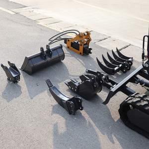 Mini-excavatrice sur chenilles Somate 800 kg, haute puissance de creusement, pelle hydraulique compacte pour travaux agricoles et de jardinage, avec moteur, pompe et boîte de vitesses certifiés CE EPA - Product Image 2