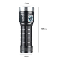Lampe torche portable 8 LED puissante, rechargeable par USB-C, haute luminosité, étanche, lampe torche EDC pour extérieur