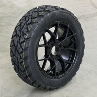 Ensemble de roues et pneus pour voiturette de golf 23x10-14, jante en alliage de 14 pouces, pneu tout-terrain sans chambre à air