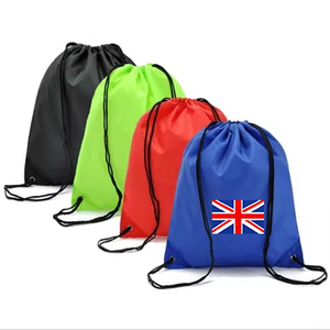 Sac à dos en polyester imperméable avec cordon de serrage, logo personnalisé, sac à cordon de serrage pour le fitness, design personnalisé - Product Image 1