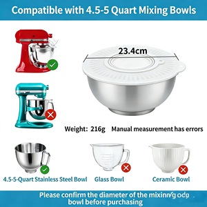 Nueva Tapa de Silicona Antisalpicaduras para Tazón Mezclador, Apta para Tazones Inclinables KitchenAid de 4.5-5 Cuartos, Tapa para Fermentación - Product Image 6