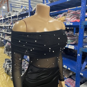 Nuovo CY902280 Elegante Abito Lungo con Spalle Scoperte da Donna, Vestito da Sera con Inserti in Rete per Cene e Appuntamenti 2026 - Product Image 3