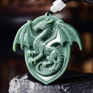 จี้หยกธรรมชาติสีเขียวมรกตพร้อมใบรับรองการประเมินคุณภาพ E045 - Product Image 3