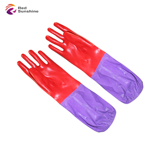 Guantes para lavar platos de Pvc duraderos impermeables para cocina, guantes cálidos para limpieza de tareas domésticas - Product Image 4