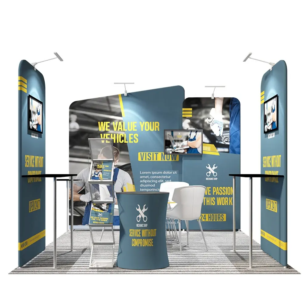 Custom Trade Show Display Booth Stand Exhibition Booth for Tradeshow Expo Fast Delivery Exhibition Booth