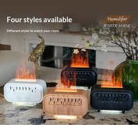 Diffuseur d'arômes créatif 3-en-1 Bluetooth avec flamme musicale, veilleuse et bruit blanc pour le sommeil, diffuseur d'huiles essentielles à effet flamme