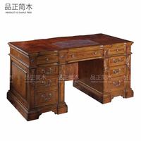 Bureau d'écriture classique en bois massif de style américain, haut de gamme, personnalisé, pour salle d'étude, bureau, villa, maison, usage commercial