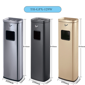 Cenicero clásico de acero inoxidable con cubo de basura de cigarrillos al aire libre para uso en hoteles y restaurantes - Product Image 3