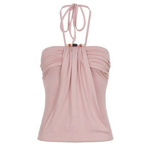 Camisola de Tirantes con Cuentas y Cintas Tejidas Transpirables de Color Sólido para Mujer, Estilo Y2K, para Fiestas de Verano - Product Image 6