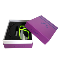 Boîte d'emballage en papier rigide mat personnalisable pour lunettes de ski lunettes montres affichage éponge mousse mate impression par stratification