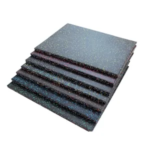 Hochwertige 3 cm schwarze aufklappbare Balkon-Akustikgummi-Bodenteppiche Schutzglätter