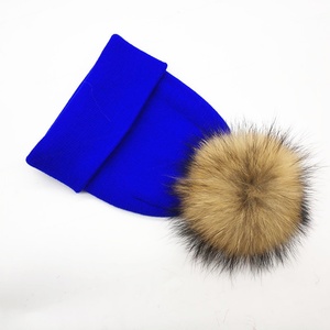 New Winter Solid Color Detachable <b>Pom</b> <b>Pom</b> Knitted Beanies Caps Women Pompoms Skullies <b>Hats</b> Gorros - Product Image 2