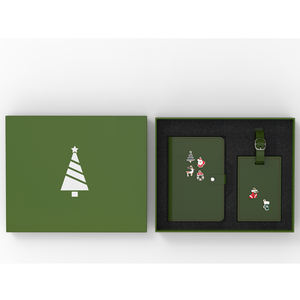 Porte-passeport en cuir végétalien imprimé personnalisé professionnel et ensemble d'étiquettes à bagages étui d'invitation de mariage <span class=keywords><strong>couverture</strong></span> de portefeuille de passeport - Product Image 2