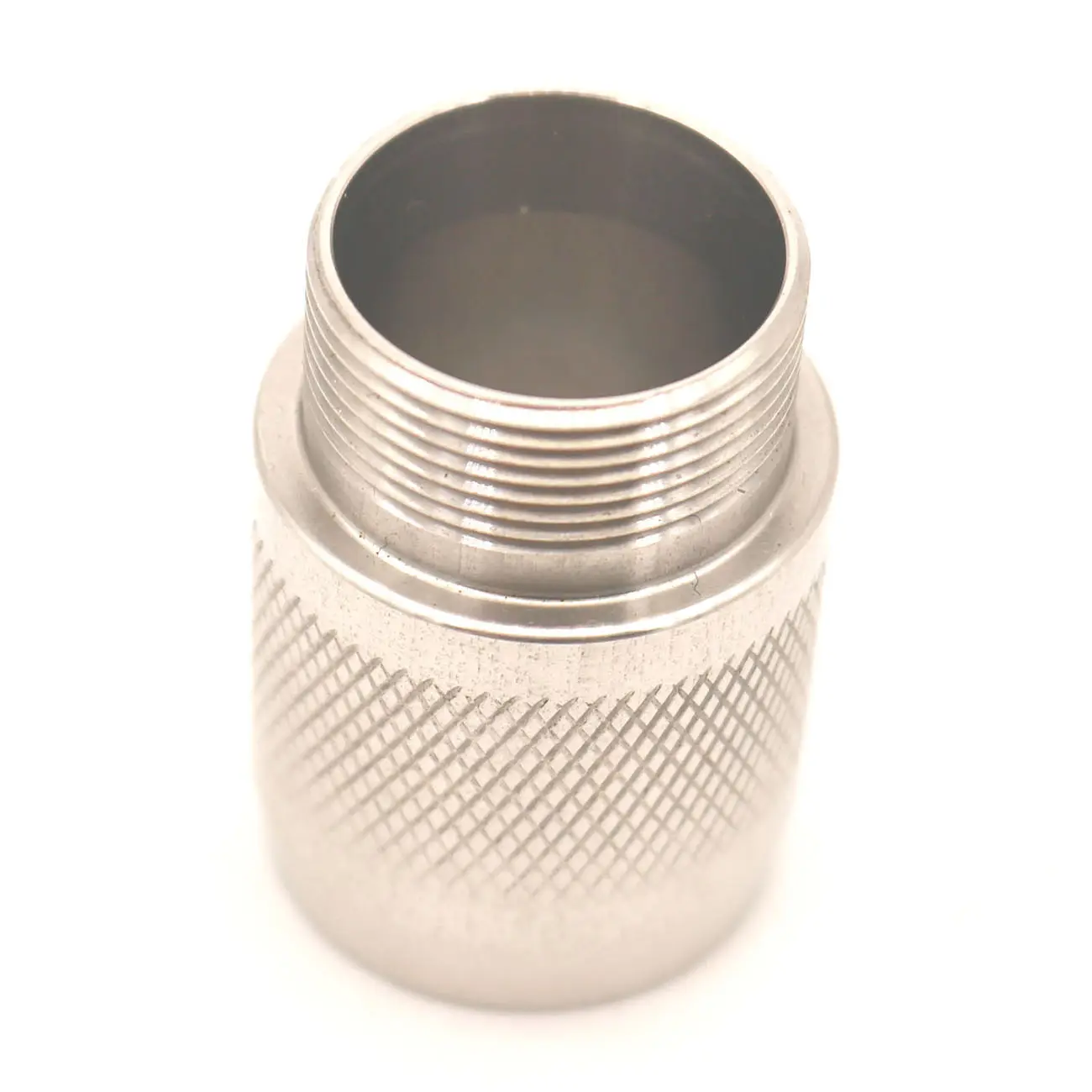 High precision cnc turning stainless steel diamond knurling sleeve cnc turning parts stainless steel bushing
