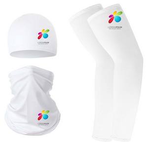 Conjunto de 3 Piezas de Gorro de Ciclismo con Logotipo Personalizado, Bufanda y Mangas Refrigerantes con Protección Solar - Product Image 2