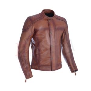 Blouson de moto en cuir marron décontracté pour hommes cuir de vachette de qualité supérieure nouvelle veste Cox II en cuir de vachette de qualité supérieure de grande taille - Product Image 1