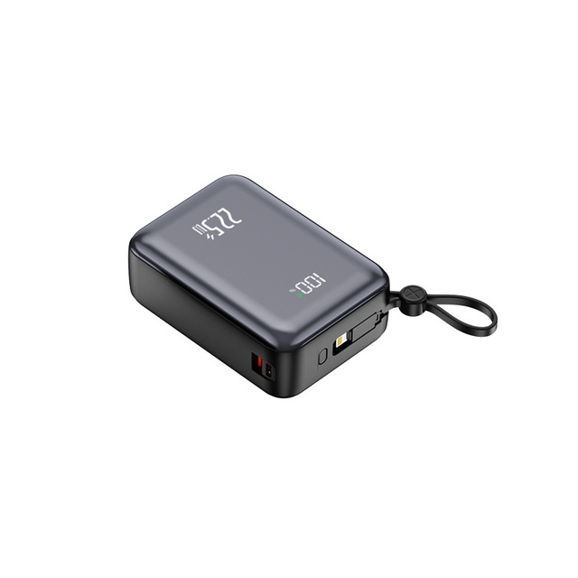45W Super Fast Charging 10000mAh Plastic Power Bank Digital Display Built-in Cable Slim Mini Design Holder 22.5W 35W Output