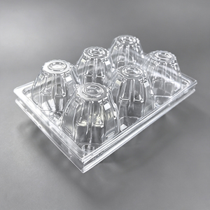 Customized 6-Grid Plastic Egg <b>Box</b> PET Chicken Holder 6 Holes <b>Recyclable</b> Food Packaging for Sushi Chewing Gum Hamburger Juice - Product Image 6