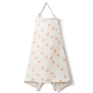 ผ้าคลุมรถเข็นเด็กแบบใช้ได้หลากหลายระบายอากาศได้ดีผ้าคลุมให้นมลูกผ้ามัสลินผ้าคลุมให้นม100% ผ้าฝ้ายสีทึบผ้าพันคอกลางแจ้งเพื่อความเป็นส่วนตัว - Product Image 6