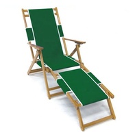 Chaise longue Adirondack moderne pour l'extérieur, pliable, en bois de hêtre et de pin, pour la plage, mobilier d'extérieur