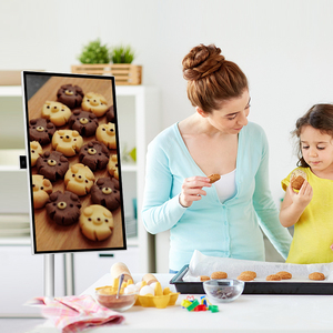 27 Inch Advertising Touch <b>Screen</b> Monitor Android 15 Portable Floor <b>Standing</b> Smart TV With HD1080 and WiFi 2.4G/5G Subscription T - Product Image 2
