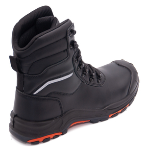 Bottes de sécurité en gros en cuir véritable avec embout composite et semelle en caoutchouc PU pour l'industrie de la construction - Product Image 4